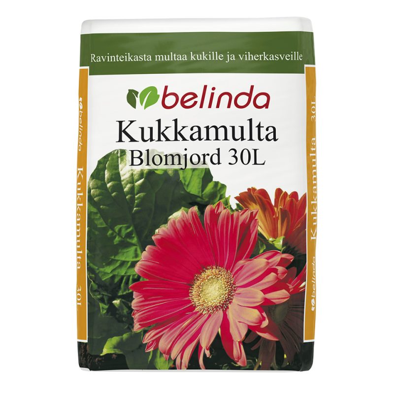 Belinda Kukkamultaa voit käyttää mullanvaihdon yhteydessä ruukkukukille ja viherkasveille sekä koriste- ja hyötykasvien kasvualustaksi.