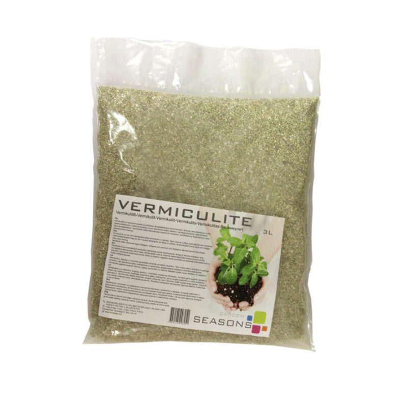 Vermikuliitti parantaa mullan kosteudenpitokykyä ja mahdollistaa pitemmät kasteluvälit.